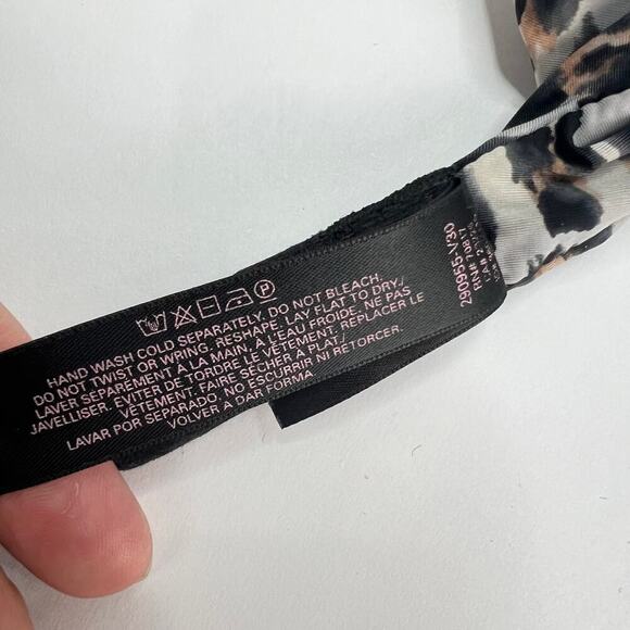 EUC Victoria's Secret Demi Push-up Underwire Bra Cheetah 34C Adjustable Straps - Picture 9 of 9